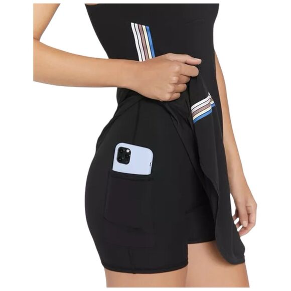 Spiritual Gangster Black Mini Dress with Striped Detail - Picture 8 of 10